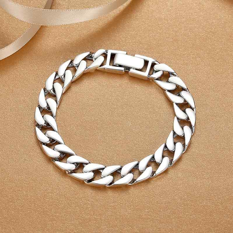 ・スタイル: 欧米風・状態: 新品・金属素材: 925シルバー・素材: シルバーアクセサリー・性別: 男性・加工: 研磨加工・長さ: 18cm, 19cm, 20cm, 21cm, 22cm・幅: 8mm, 10mm