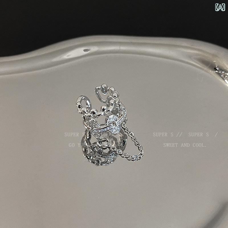 イヤリング イヤーカフ メンズ レディース ノンホール フリンジ タッセル 耳掛け クール かっこいい ギ..