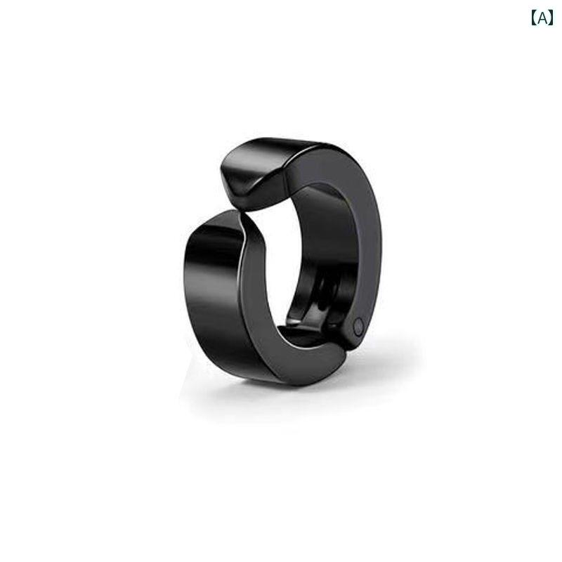 イヤーカフ メンズ ノンホール イヤリング 片耳 両耳 耳飾り 個性的 ユニーク マット 艶消し 光沢 スト..