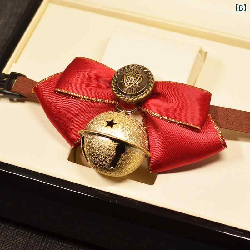 ペット首輪 小型犬 中型犬 大型犬 猫用 テディ 柴犬 コーギー 紳士風 結婚式 鈴付き 蝶ネクタイ 蝶結び カラー おしゃれ 普段使い フォーマル カジュアル アクセサリー 3