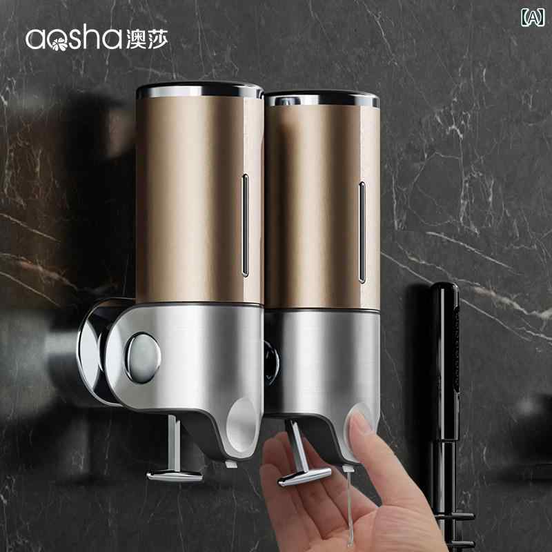 ディスペンサー 壁掛け プッシュ式 ホテル 浴室 バスルーム キッチン 台所 ハンドソープ シャンプー ボ..