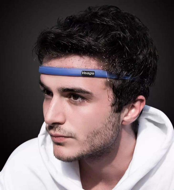 ヘッドバンド メンズ レディース シリコン 汗止め 吸汗 速乾 軽量 伸縮性 マラソン ランニング ジョギ..