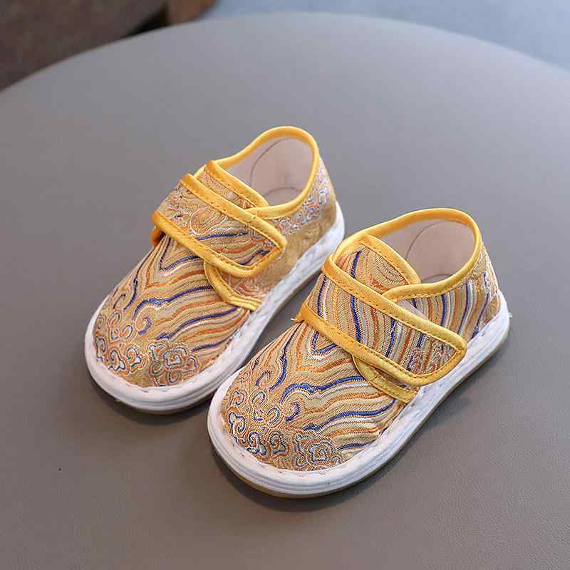 シューズ 男の子 女の子 ベビー 漢服風 中華風 布シューズ ソフトソール 千層底 1歳 誕生日 1-4歳向け ..