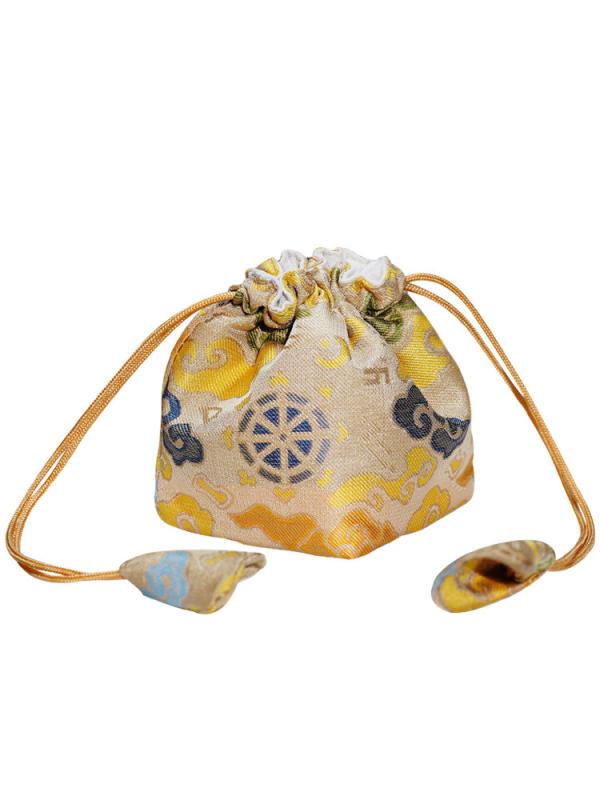 ポーチ アクセサリー ジュエリー 文玩 コレクション 茶器 茶道具 湯呑み 建盞 数珠 ブレスレット 携帯用 収納 巾着袋 小物入れ 布袋 旅行 出張 整理
