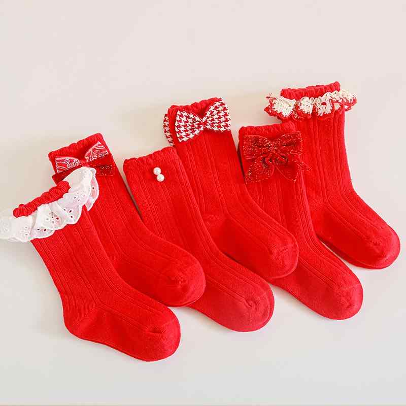 ソックス ベビー 女の子 赤ちゃん 靴下 女の子 ガールズ ミドル丈 クルー丈 春秋冬 プリンセス レース ..