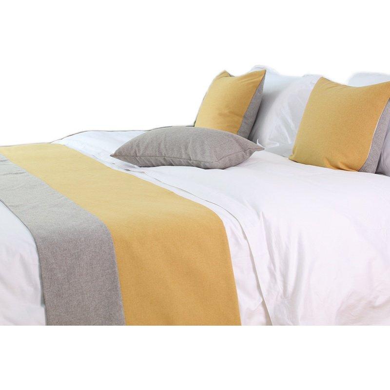 ベッドスロー ホテル 民泊 寝室 モダン シンプル ライトラグジュアリー 綿麻 無地 クッションカバー 切..