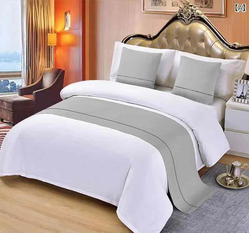 ベッドスロー おしゃれ ホテル 民泊 旅館 業務用 寝具 ベッドライナー 無地 シンプル ライトラグジュア..