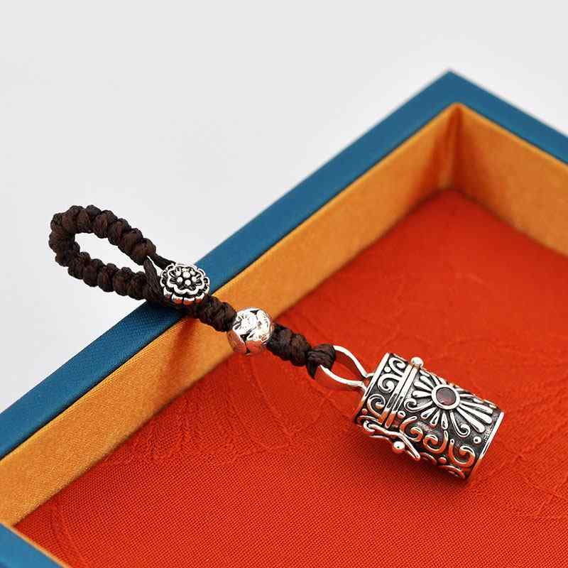 ストラップ メンズ レディース S925 ミニボトル ピルケース 薬入れ 救急薬 常備薬入れ 朱砂 魔除け スマホストラップ 携帯ストラップ キーホルダー キーチャーム 携帯用 エスニック ユニーク