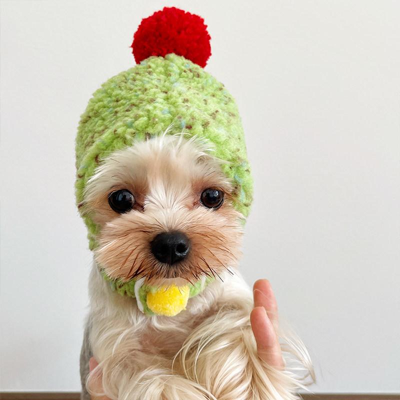 犬 猫 小型犬 秋冬 防寒 暖かい 帽子 キャップ ニット帽 マフラー スカーフ ネックウォーマー クリスマ..