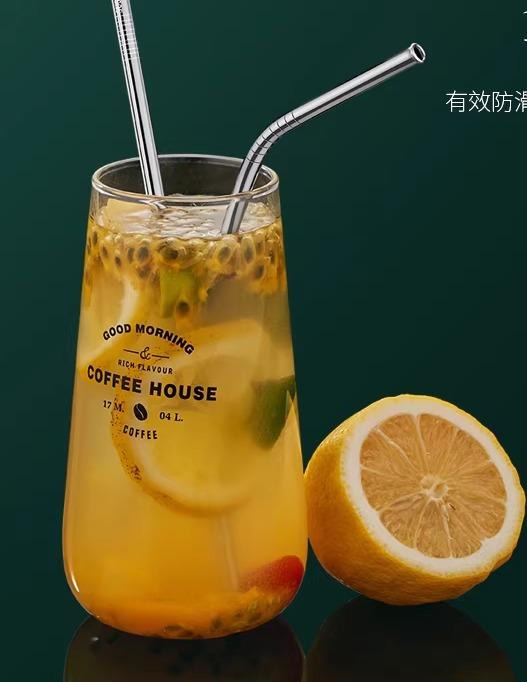 ストロー ステンレス製 メタル ロング 太め ワイド 家庭用 コーヒー ミルクティー ジュース スムージー..