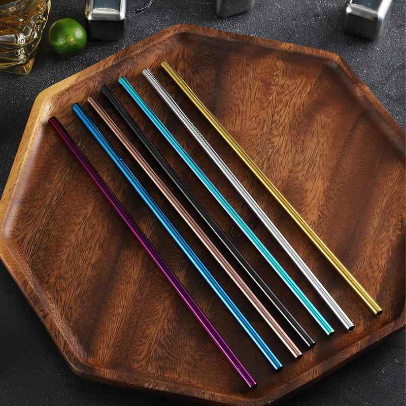 ストロー ステンレス製 金属製 エコ 環境配慮 飲料用 ドリンク用 ミルクティー 冷たい飲み物 太め 極太..