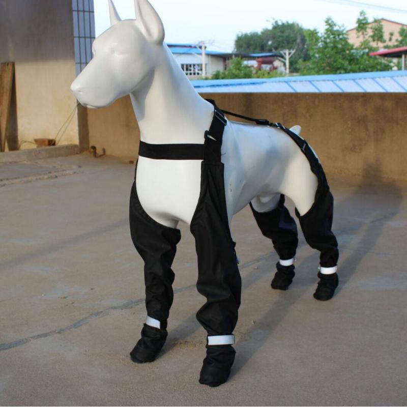 ペット用品 犬用 ドッグシューズ 汚れ防止 防汚 反射材 リフレクター付き 散歩 お出かけ用 オールシーズン 伸縮性 ストレッチ 厚底 靴底厚め 滑り止め ドッグブーツ 黒