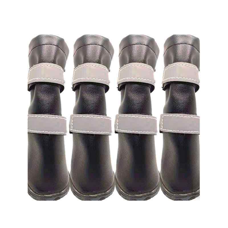 犬用シューズ 大中小型犬 テディ ビション ペット 秋冬 防水 高筒 柔らかい底 滑り止め レインブーツ 雨具 冬 暖かい ブラック レッド イエロー