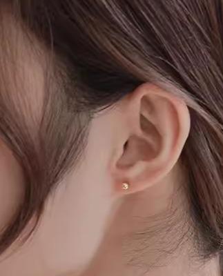ピアス レディース 豆 ボール ミニ スクリューキャッチ イエローゴールド ローズゴールド 軟骨ピアス ..