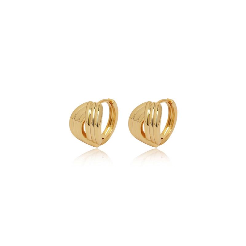 耳飾り レディース 韓国 シンプル 編み込み テクスチャー感 メタル フープ 個性的 カジュアル 日常使い..