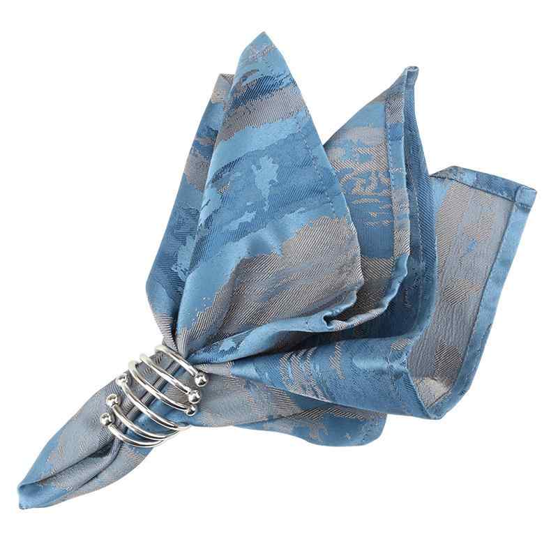 ナプキン 北欧風 正方形 布製 シンプル 先染め ジャガード 高級感 ホテル仕様 レストラン 飲食店 家庭用 インテリア 洗える 綿混 丈夫 おしゃれ 無地調 ブルー ホワイト グレー