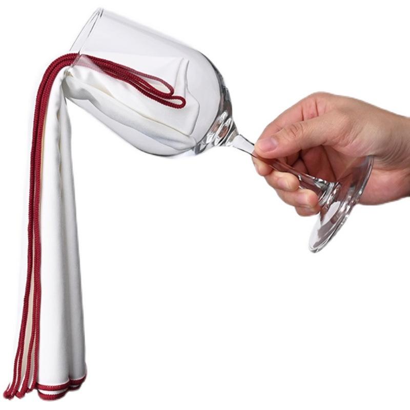 布巾 グラス磨き ワインカップ用 食器 キッチンクロス マイクロファイバー 業務用 ホテル レストラン 糸くずが出ない 毛羽立ちにくい 跡がつかない 仕上げ ナプキン 吸水 速乾 高級感 ボルドー 白 灰