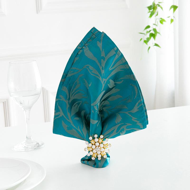 ナプキン ホテル レストラン 宴会 高級感 ジャガード 正方形 ポリエステル ふきん テーブルクロス 口拭き 食卓 装飾 撥水 耐久性 ウォッシャブル おしゃれ 無地 シンプル 上品 プレースマット