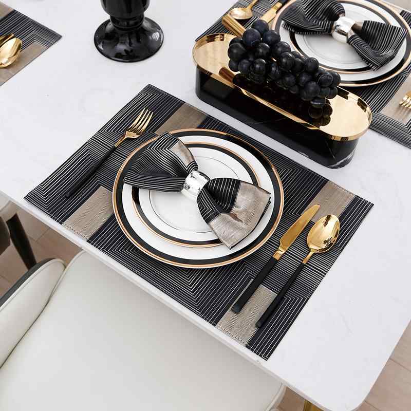 ランチョンマット テーブルマット プレースマット 布製 ポリエステル 断熱 防汚 汚れ防止 耐熱 滑り止..