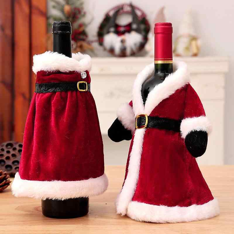 クリスマス装飾 秋冬 ボトルカバー ドレス サンタ トナカイ 雪だるま スノーマン ノーム テーブル ホー..
