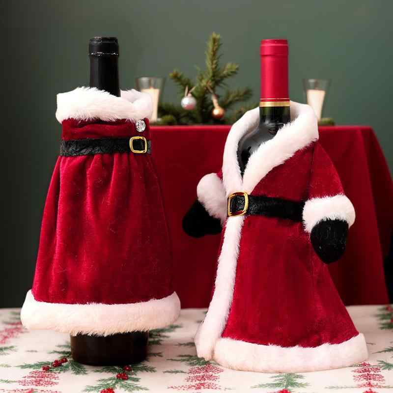 ワインボトルカバー メンズ レディース クリスマス テーブルコーディネート サンタクロース トナカイ ..