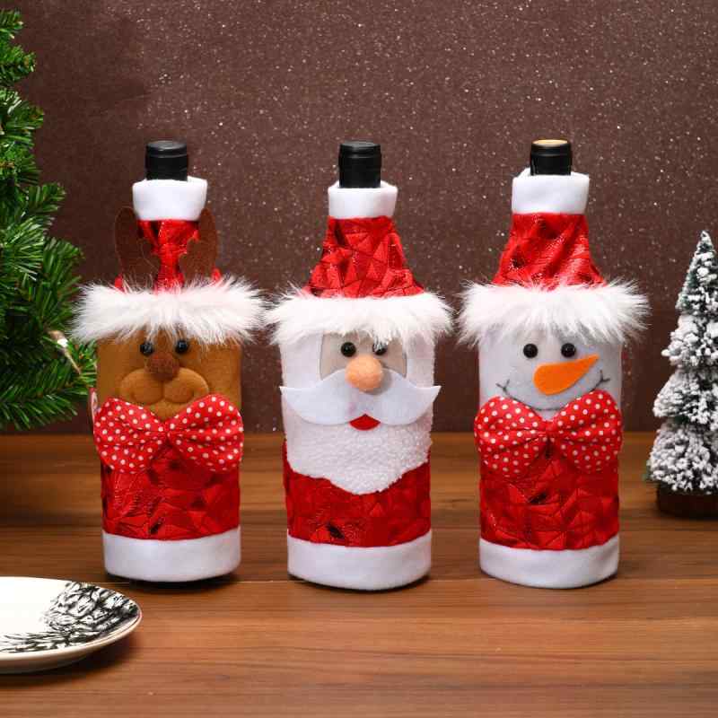 ボトルカバー メンズ レディース クリスマス サンタクロース 雪だるま トナカイ 布...