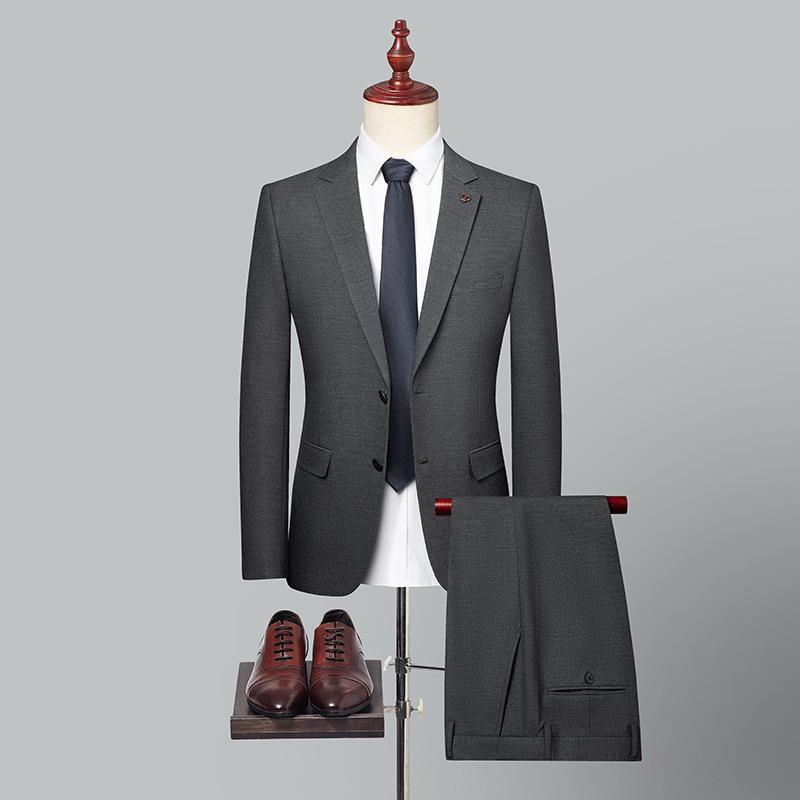 ・スタイル: ビジネス、フォーマル・フロントボタン: シングル2つボタン・素材: ウール28%、化学繊維混紡・襟の: ノッチドラペル・ベント: サイドベンツ・フィット感: スリム・生地の厚さ: 標準・詳細: 装飾タブ・仕様: 接着芯・カラー: グレー・サイズ展開: 165/44, 170/46, 175/48, 180/50, 185/52, 190/54, 195/56・シーン: 日常