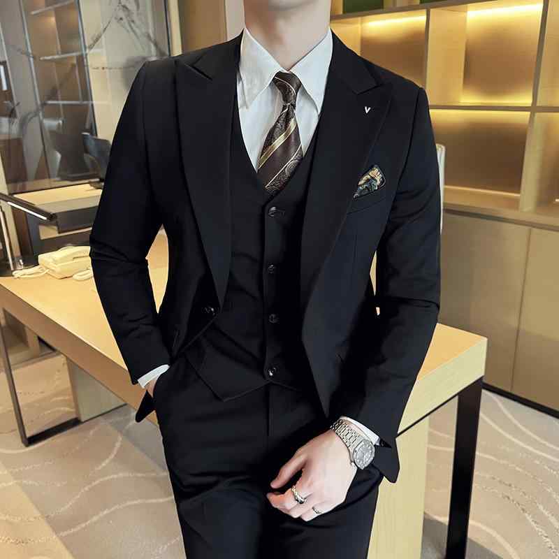 スーツ メンズ セットアップ 男性用 礼服 フォーマル ビジネス カジュアル 大きいサイズ スリム テーラードジャケット スラックス 通勤 冠婚葬祭 合成繊維 アセテート ブラック ダークグレー ネイビー オールシーズン