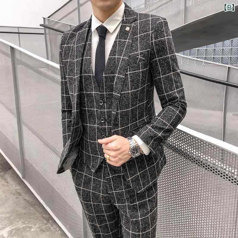 スーツ メンズ 2点セット 上下セット セットアップ ジャケット スラックス チェッ...