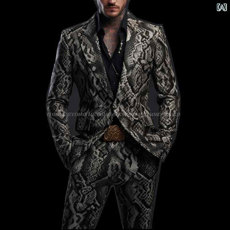 JAZZERCISE　パイソン柄セットアップ 楽天市場】パイソン柄（スーツ｜スーツ・セットアップ）：メンズ