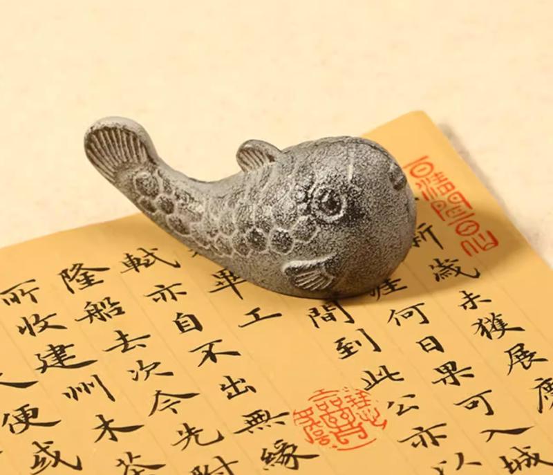 文鎮 フグ クジラ イルカ 動物 鋳鉄 