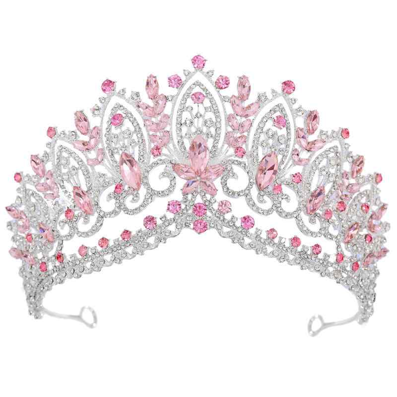 ティアラ レディース ヘッドドレス 髪飾り 王冠 クラウン 結婚式 ウェディング ブライダル バロック調 高級感 合金 クリスタル ジルコニア 大ぶり 華やか ゴージャス ティアドロップ シルバー ゴールド ホワイト