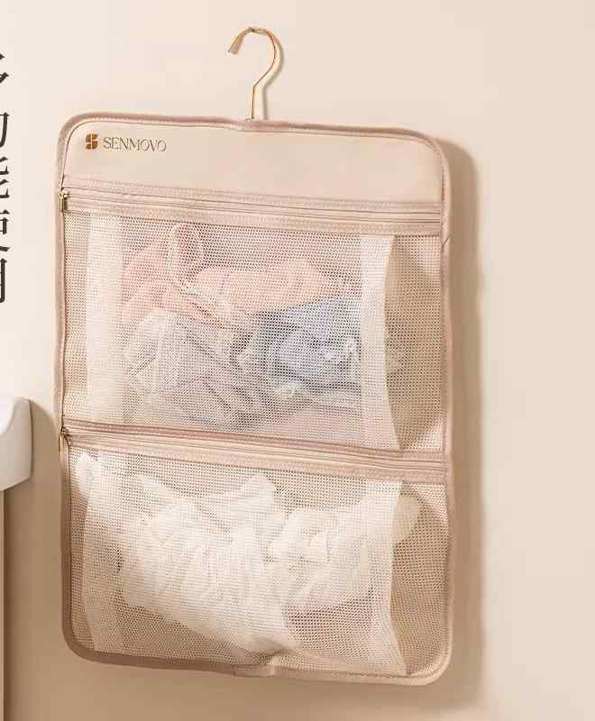 ウォールポケット 壁掛け 収納 吊り下げ 袋 家庭用 クローゼット 下着 靴下 整理整頓 大容量 メッシュ ..
