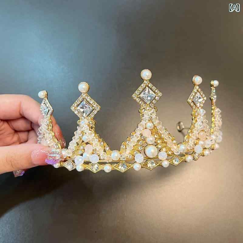 フロントップ楽天市場店のティアラ レディース カチューシャ 王冠 ヘアアクセサリー 髪飾り ヘッドドレス プリンセス 結婚式 ブライダル 二次会 ジルコニア ラインストーン 合金 金属 電気メッキ加工 高級感 輝き ゴールド シルバー ピンク 華やか ゴージャス エレガント｜アングル2