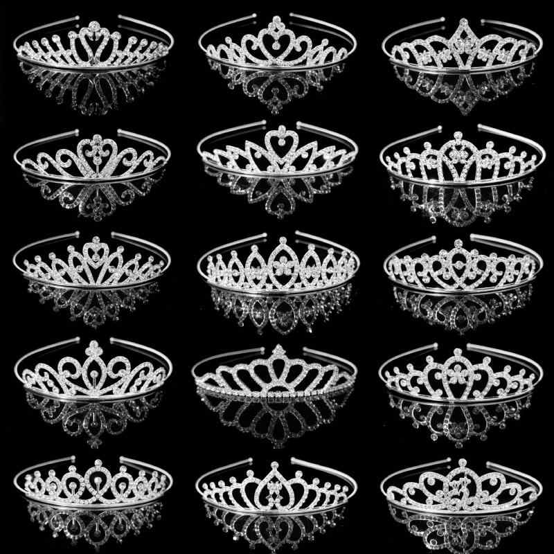 カチューシャ キッズ 女の子 ベビー レディース 王冠 クラウン ヘアアクセサリー ラインストーン ビジュー クリスタル 電気メッキ加工 キラキラ 高級感 かわいい プリンセス 発表会 結婚式 ステージ シルバー ホワイト