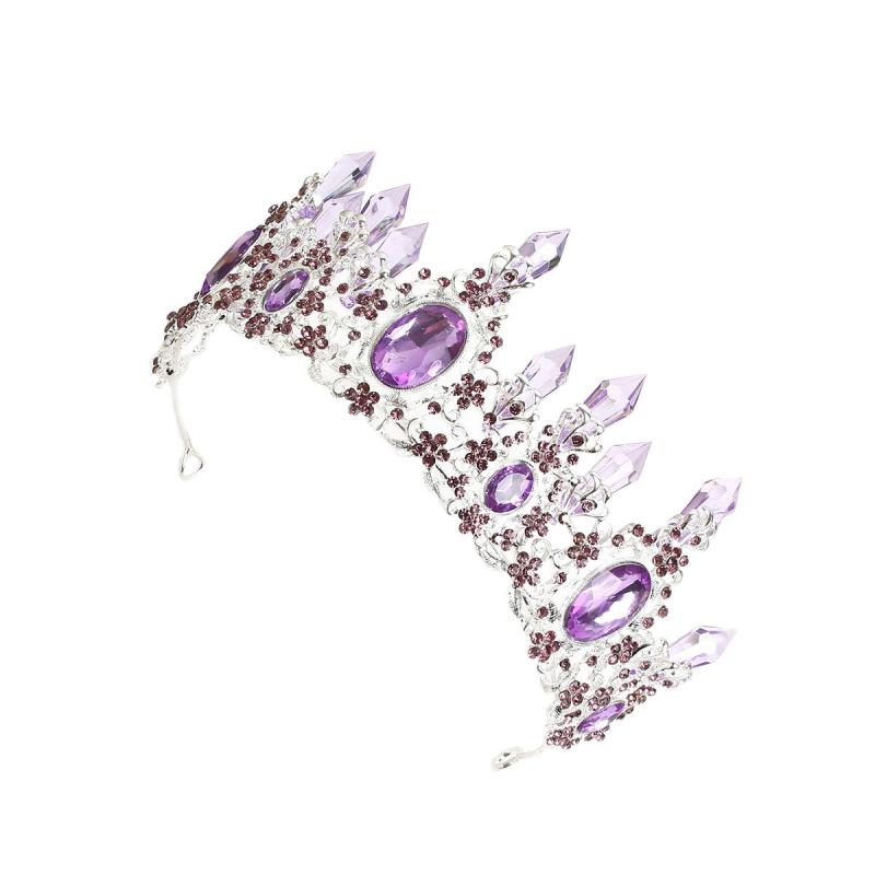 ティアラ レディース 王冠 髪飾り ヘッドドレス ヘアアクセサリー 結婚式 ブライダル 披露宴 プリンセス エレガント ゴージャス 高級感 ジルコニア ラインストーン 合金 ハンドメイド キラキラ シルバー 秋冬