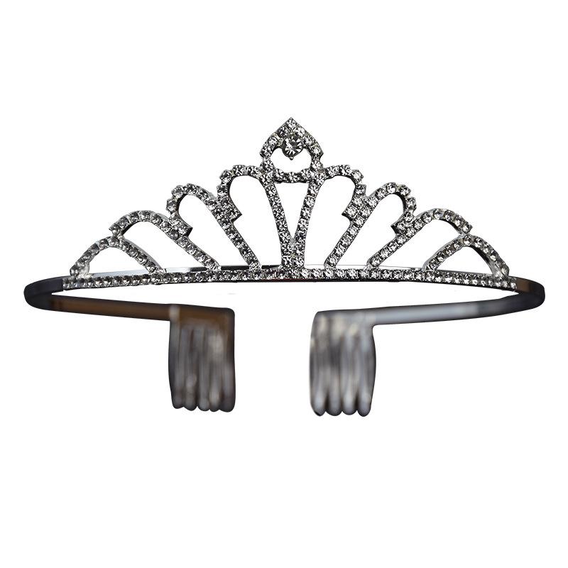 髪飾り 女の子 キッズ ベビー 王冠 ティアラ ヘアピン バレッタ ラインストーン クリスタル ビジュー アクセサリー 電気メッキ加工 高級感 華やか キラキラ プリンセス お姫様 欧米風 かわいい 誕生日 結婚式 発表会 春夏