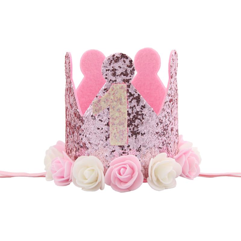 ・カテゴリ: ヘアアクセサリー・スタイル: 映え・素材: PU、フェルト・: クラウン・製法: ハンドメイド・推奨シーン: 誕生日、ハーフバースデー、記念撮影、パーティー・装飾: フラワー、スパンコール、ベール・カラー: ローズゴールド、ゴ...