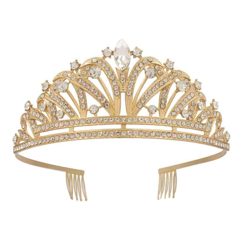 ティアラ レディース 王冠 ヘアアクセサリー ブライダル ウェディング 花嫁 結婚式 ヘアコーム 髪飾り ..