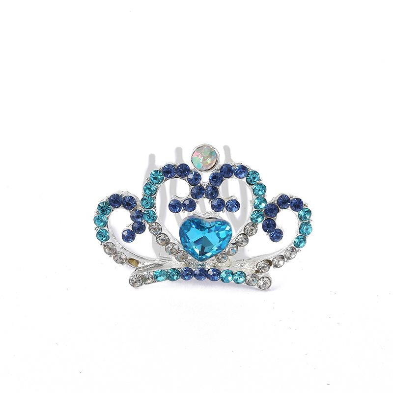 髪飾り キッズ 女の子 ベビー 王冠 ティアラ ミニクラウン ヘアアクセサリー コーム ラインストーン キラキラ プリンセス お姫様 かわいい 合金 電気メッキ加工 ホワイト ピンク ブルー 誕生日 発表会 結婚式