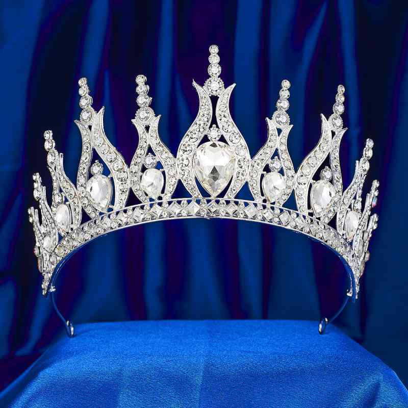 ティアラ レディース ヘッドドレス 王冠 髪飾り 結婚式 ウェディング パーティー クリスタル ラインス..