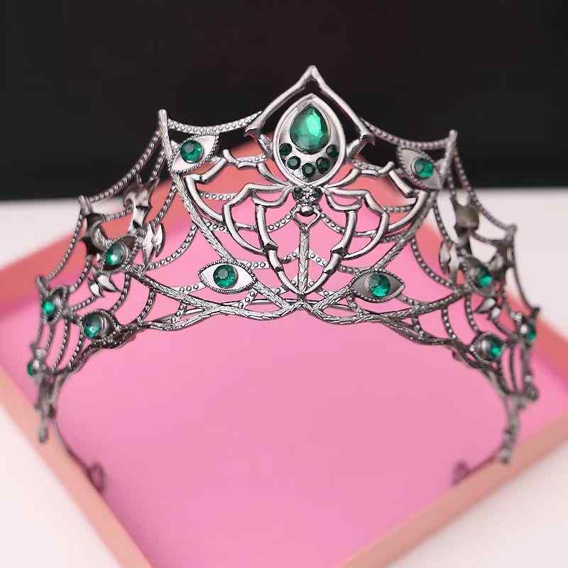 ヘアアクセサリー メンズ レディース ティアラ 王冠 髪飾り 蜘蛛 スパイダー クモ モチーフ ハロウィン..