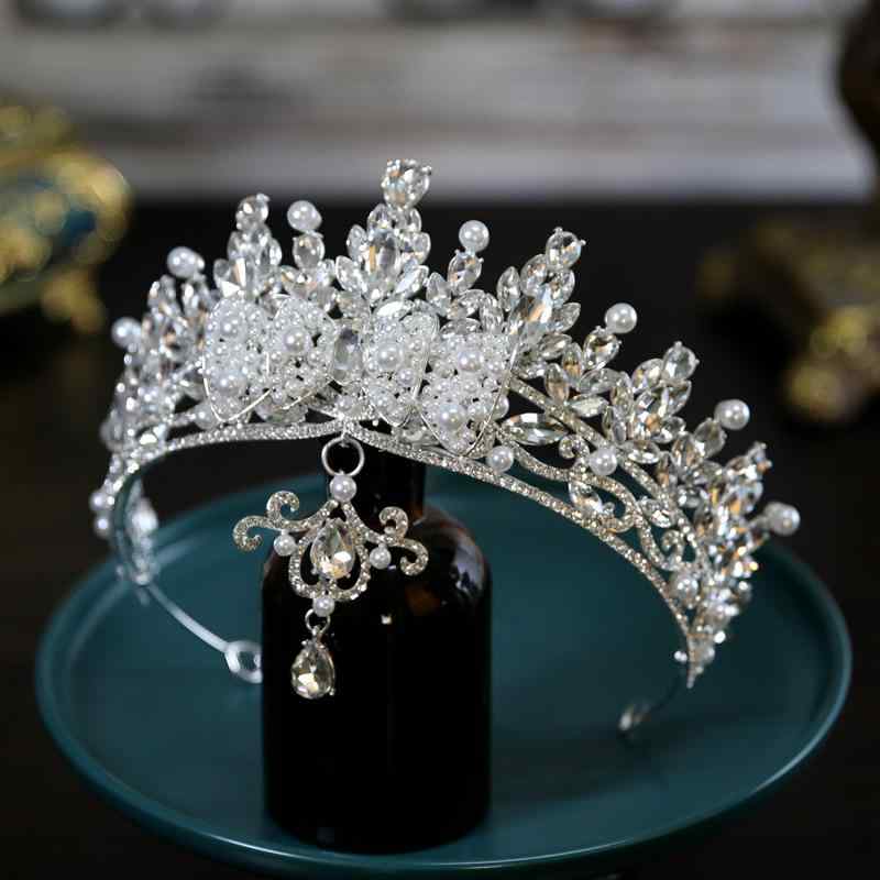 ヘッドドレス レディース ヘアアクセサリー 髪飾り クラウン 王冠 ティアラ 結婚式 披露宴 二次会 パー..