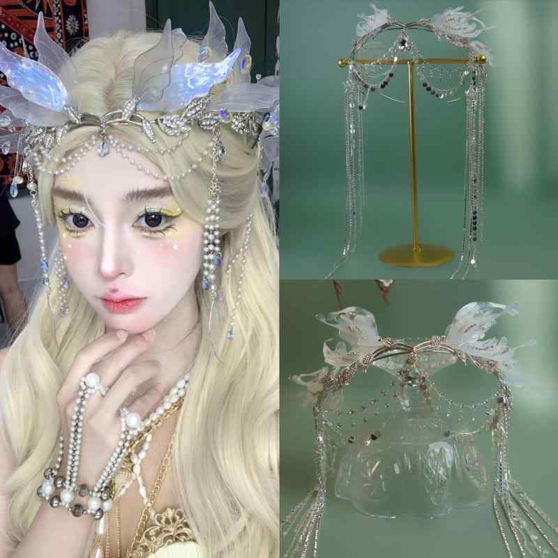 ・カテゴリ: ヘッドドレス・スタイル: エスニック・素材: 金属・タイプ: レディース・: クラウン・製法: ハンドメイド・石の種類: クリスタル・適用シーン: 引っ越し、展示会、広告促進、福利厚生、周年記念、ビジネスギフト、開店祝い、記念...