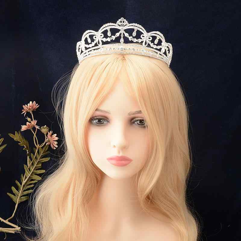 ティアラ レディース クラウン 髪飾り ヘアアクセサリー ヘッドドレス ウェディング ブライダル 花嫁 ..