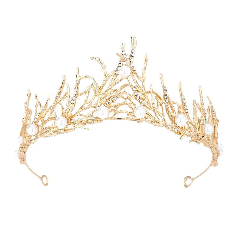 ティアラ メンズ レディース クラウン 髪飾り ヘッドドレス 欧米風 バロック ブライダル ウェディング ..