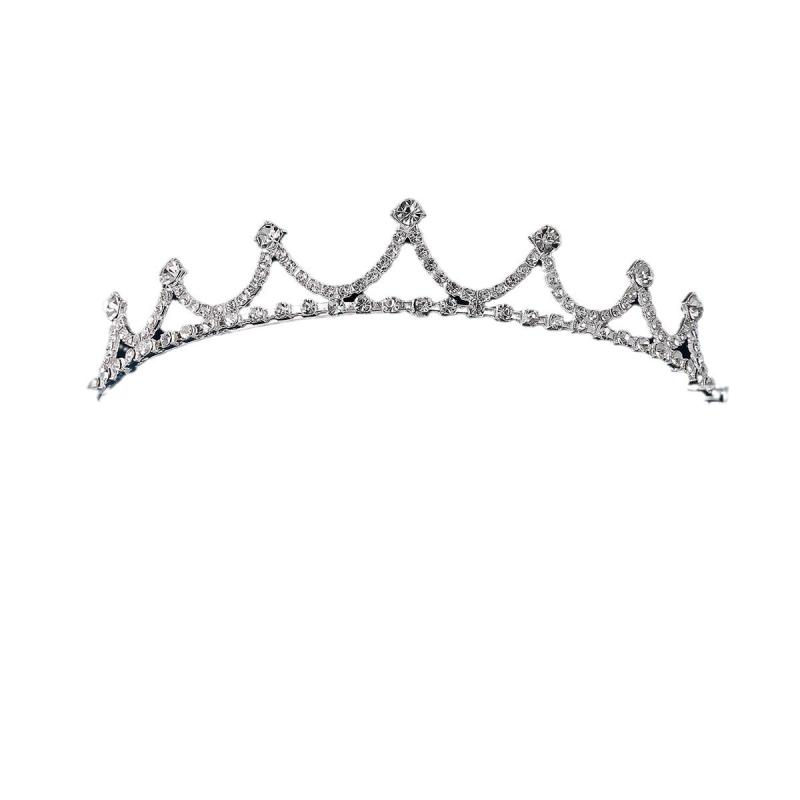 ティアラ レディース 王冠 花嫁 ヘッドドレス ヘアアクセサリー ウェディング 結婚式 披露宴 パーティ..