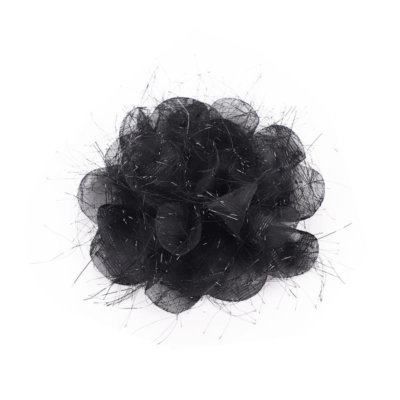 コサージュ レディース ブローチ 花 モチーフ オーガンジー 春夏 光沢感 透け感 布製 ハンドメイド 資..