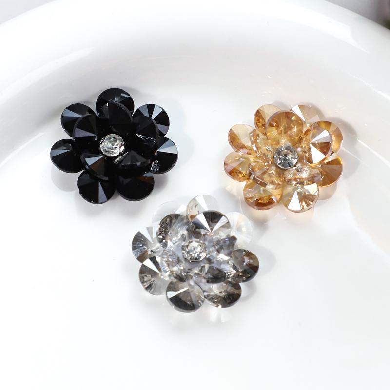 アクセサリーパーツ レディース フラワー 花 モチーフ ビジュー クリスタル 装飾 手芸材料 ハンドメイ..