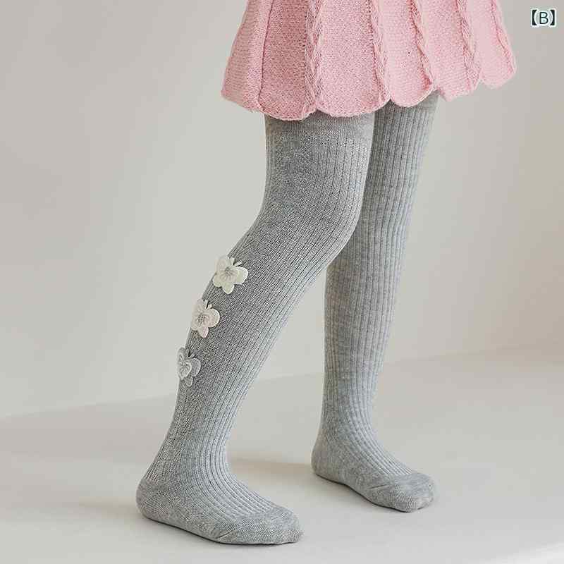 タイツ 女の子 ベビー キッズ 春夏 コットン コーマ素材 サイド ケーブル編み ジャ...